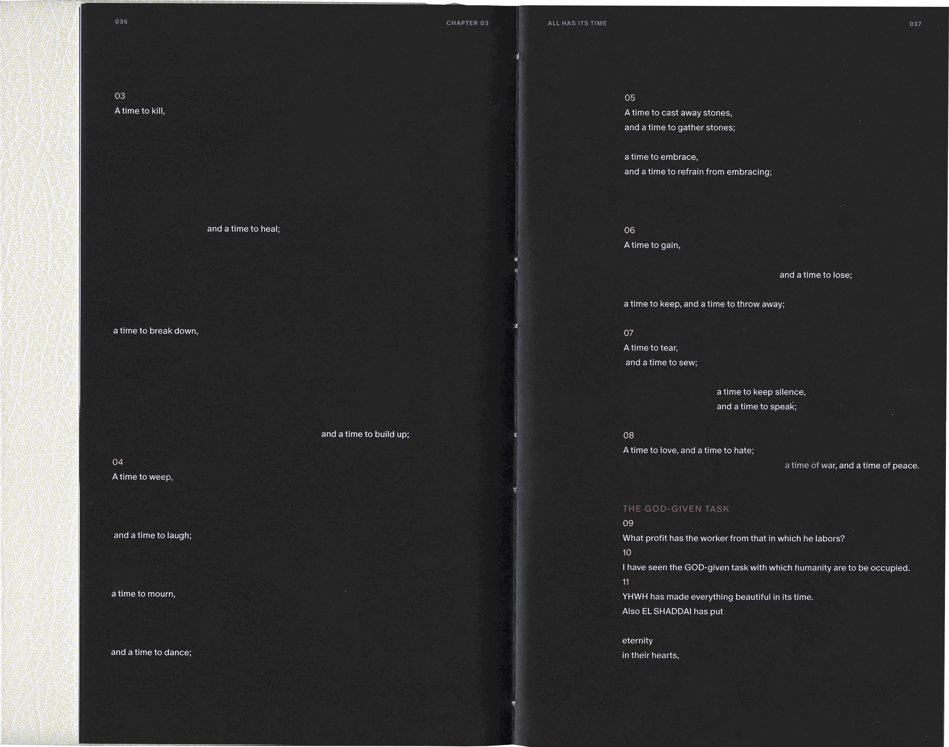Ecclesiastes floating composition 21